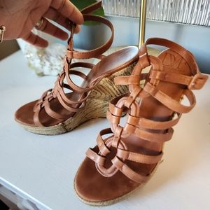 *SOLD*DVF strappy leather espadrilles(7.5)